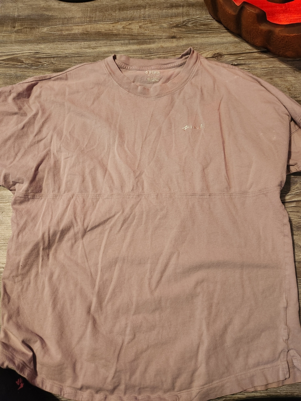 PINK Victoria's Secret Dusty Mauve Short Sleeve Tee